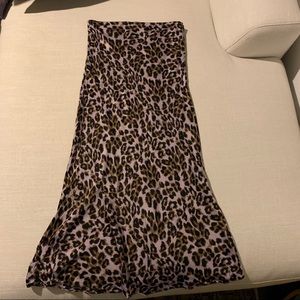 Purple Leopard Slip Skirt